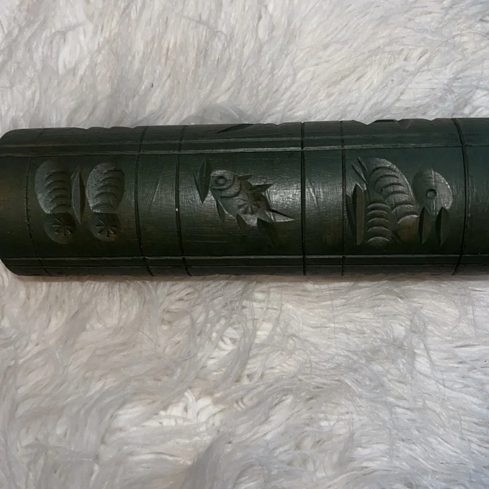 Vintage Springerle Carved Wood Rolling Pin German Cookie Mould Biscuit